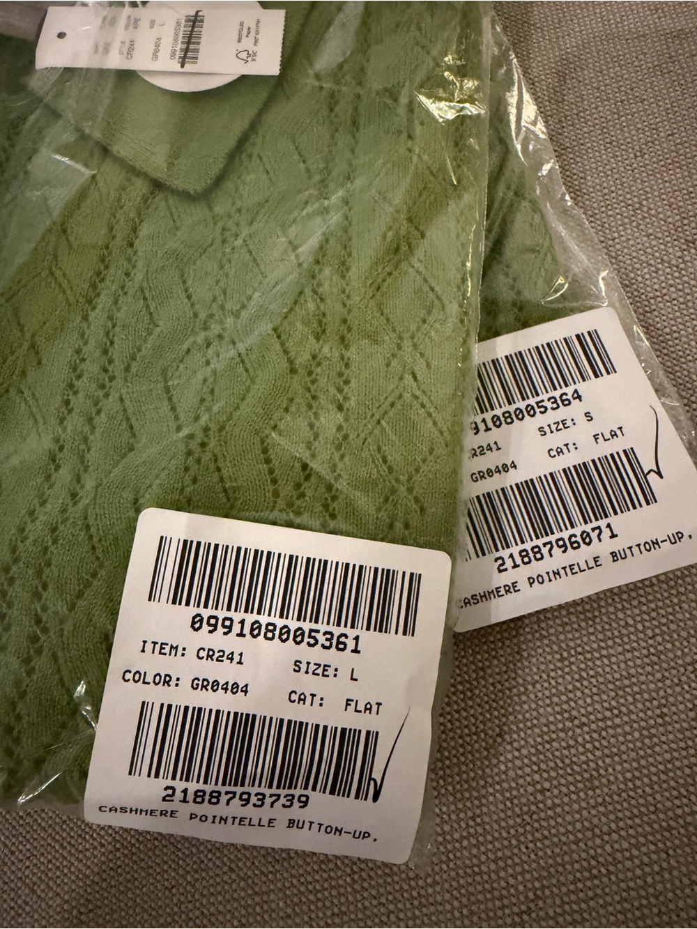 J CREW L Cashmere pointelle button-up short-sleeve cardigan CR241 $158 - Picture 4 of 7